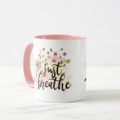 Mug Respirer simplement Fleurs Inspiration de soins pe (Devant gauche)