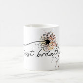 Mug Respirer simplement Inspiration de pissenlit Yoga (Centre)