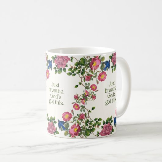 Mug Respirez simplement. Dieu s'en occupe (Devant droit)