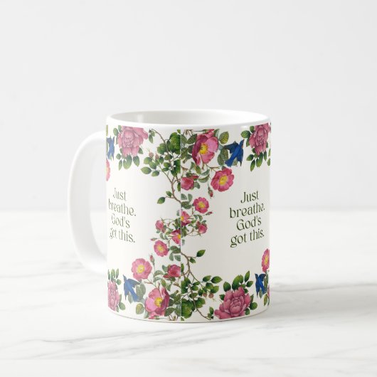 Mug Respirez simplement. Dieu s'en occupe (Devant gauche)