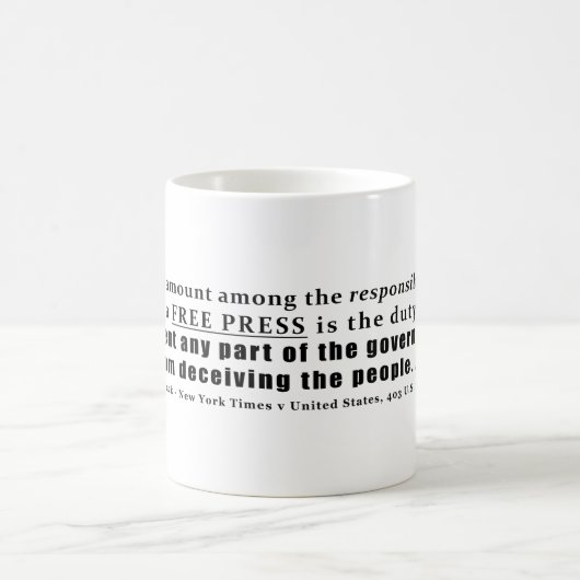 Mug Responsabilités d'une citation de presse libre (Centre)