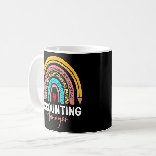 Mug Responsable comptable Leopard Rainbow Accounting R (Devant gauche)