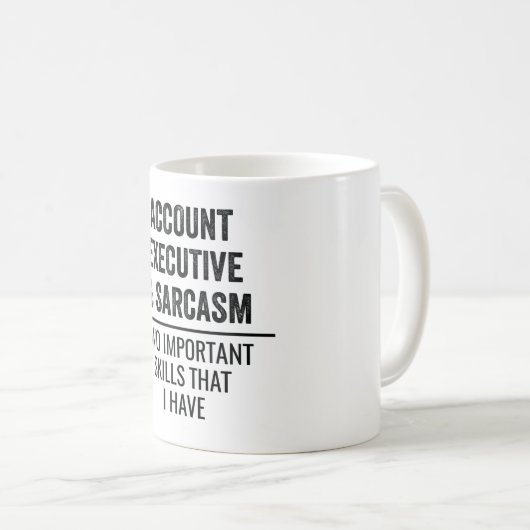 Mug Responsable De Compte Et Sarcasme Deux Compétences (Devant droit)