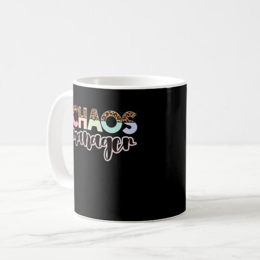 Mug Responsable principal Funny Chaos Manager (Devant gauche)