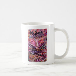 Mug Ressentez ma beauté Ange du cancer rose rose