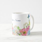 Mug Ressort rose rose rose floral (Devant droit)