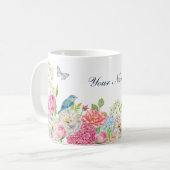 Mug Ressort rose rose rose floral (Devant gauche)