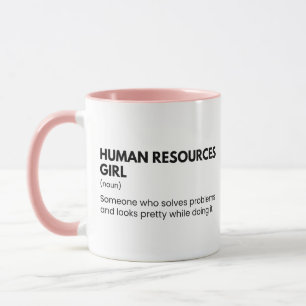 Mug Ressources Humaines Citation Drôle de Fille