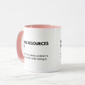 Mug Ressources Humaines Citation Drôle de Fille (Devant gauche)