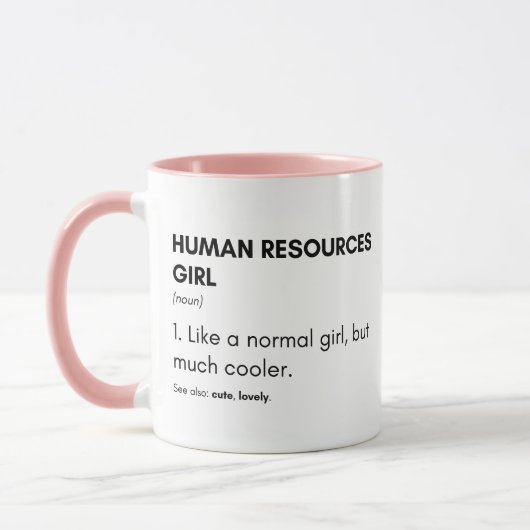 Mug Ressources Humaines Fille Cool Citation (Gauche)