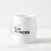 Mug Ressources humaines Peace Love manuscrite (Devant gauche)