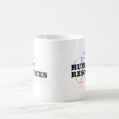 Mug Ressources humaines Peace Love manuscrite (Centre)