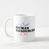Mug Ressources humaines Peace Love manuscrite (Gauche)