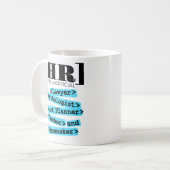 Mug Ressources humaines RH non officielles amusantes (Devant gauche)