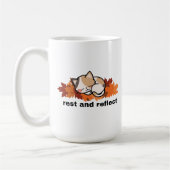 Mug rest & reflect autumn cat (Gauche)