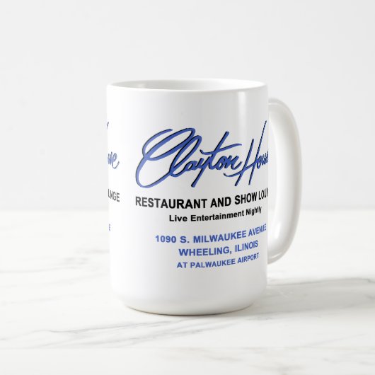 Mug Restaurant Clayton House, Roue, IL (Devant droit)