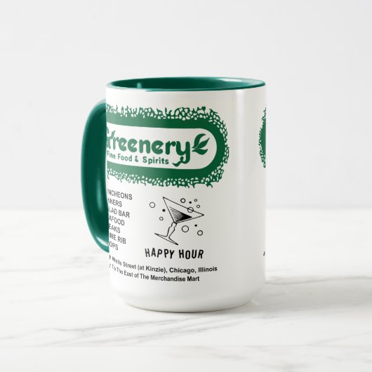 Mug Restaurant Greenery, Chicago, IL (Devant gauche)
