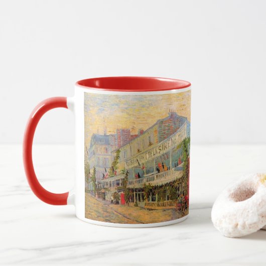 Mug Restaurant Sirene, Asnières par Vincent van Gogh (Avec donut)