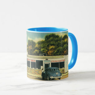 Mug Restaurant Vintage, Diner et Voitures de Drive In 