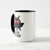 Mug Reste Bizarre Mignon Cryptide Mothman Créature Lég (Devant gauche)