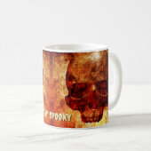 Mug Reste Éffrayant. Crâne humain 3D. (Devant droit)