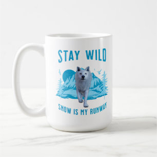 Mug Reste Sauvage Loup Blanc Piste de Neige