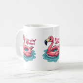 Mug Rester à flot Fun Flamingo Float Piscine Rétro (Devant gauche)