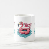 Mug Rester à flot Fun Flamingo Float Piscine Rétro (Centre)