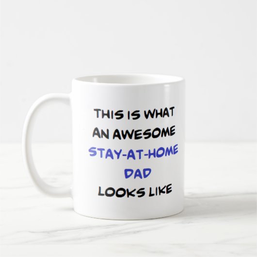 Mug rester à la maison papa, génial (Gauche)