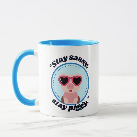 Mug rester cochon sassy (Gauche)