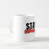 Mug Rester Forte conception de typographie motivationn (Devant gauche)