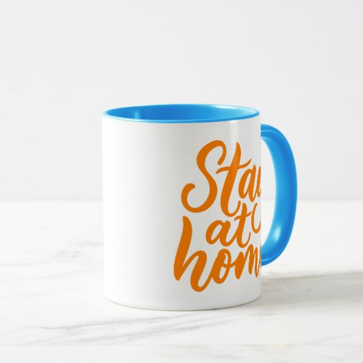 Mug Restez à la maison (Devant droit)