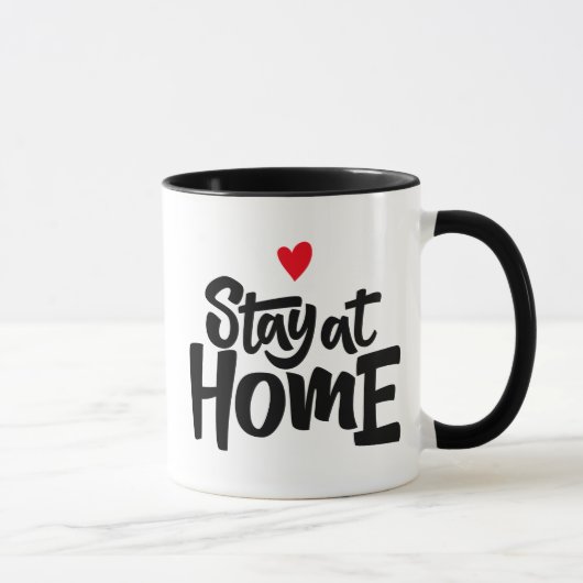 Mug Restez à la maison Coeur (Droite)