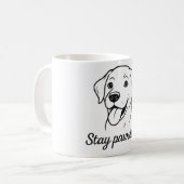Mug Restez à l'écoute - Amusant chien (Devant gauche)