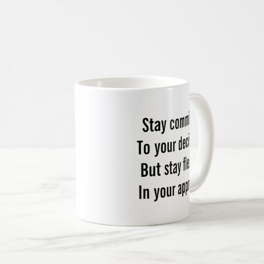 Mug "Restez attaché à vos décisions..." Tony Robbins (Devant droit)