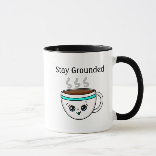 Mug Restez au sol, Café Cartoon Cute Kawaii (Droite)