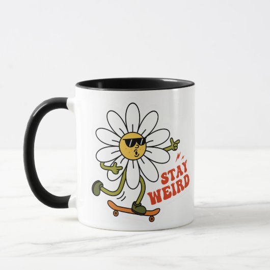 Mug Restez bizarre Skateboard Daisy (Gauche)