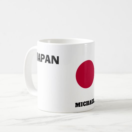 Mug Restez calme avec le drapeau japonais (Devant gauche)