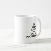 Mug Restez calme et appelez un endocrinologue (Devant droit)