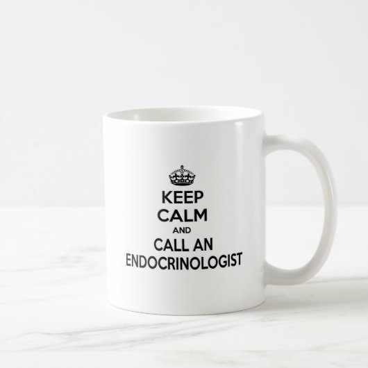 Mug Restez calme et appelez un endocrinologue (Droite)