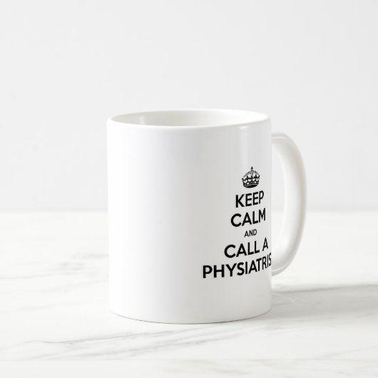 Mug Restez calme et appelez un médecin (Devant droit)