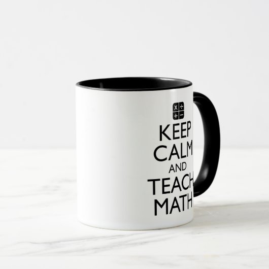 Mug Restez Calme Et Apprenez Les Maths (Devant droit)