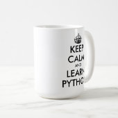 Mug Restez calme et apprenez Python drôle ingénieur lo (Devant droit)
