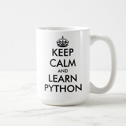 Mug Restez calme et apprenez Python drôle ingénieur lo (Droite)