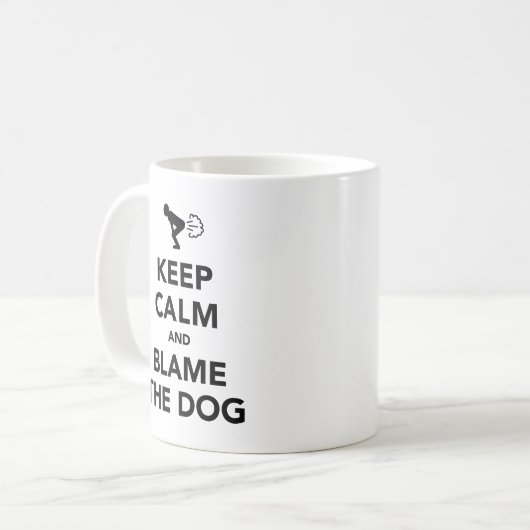 Mug Restez Calme Et Blâmez Le Chien (Devant gauche)