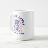 Mug Restez calme et Carlin sur les Carlins rétro et no (Devant gauche)