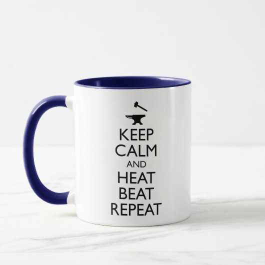 Mug Restez Calme Et Chauffez Répétez Funny Forgeron (Gauche)