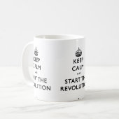 Mug Restez Calme Et Commencez La Révolution (Devant gauche)