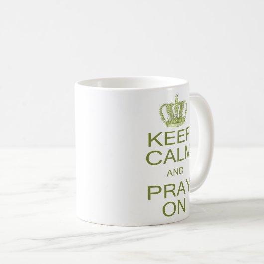 Mug Restez calme et continuez à prier avec l'inspirati (Devant droit)