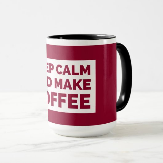 Mug Restez calme et faites du café (Devant droit)